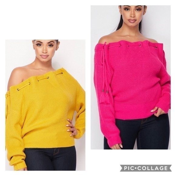 SALE!! Black Versatile Drawstring Sweater - Picture 4 of 5